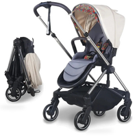 HKM-2301651 Reversible Luxury Baby Stroller with 6061 Aluminum Frame 360 Swivel Wheels One-Motion Fold for Newborn to 3 Years