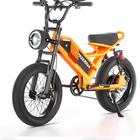 HKM-0637523 16 in Fat Tire Electric Mountain Bike, 750W Peak Motor, 48V 13Ah Battery, 28 mph Top Speed, Mechanical Disc Brakes