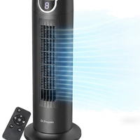 HKM-4181331 25 dB Quiet DC Bladeless Tower Fan with Remote, 8 Speeds, 1-8H Timer, 80° Oscillation, 16 Inch for Home and Office