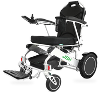 HKM-1274323 Light Folding Electric Wheelchair Dual 250W Motors 24V 12Ah Battery 12.4 Mile Range 353 lb Capacity Aluminum