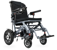 HKM-9499091 Light Folding Electric Wheelchair Dual 250W Motors 24V 12Ah Battery 12.4 Mile Range 330 lb Capacity Aluminum