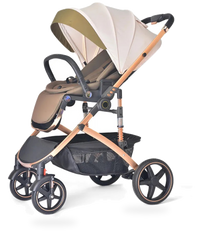 HKM-550291 Luxury 3 in 1 Baby Stroller with Cup Holder - Versatile Travel System for Infants