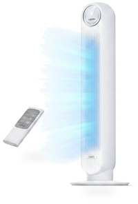 HKM-4967763 2026 DC Motor Tower Fan, 28ft/s High Velocity 20dB Ultra Quiet 8 Speeds 4 Modes 90° Oscillation Bladeless Remote Control