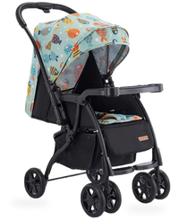 HKM-567251 Foldable Baby Buggy with Iron Frame and 3-Point Safety Harness for Travel Convenience