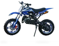 HKM-2401491 49cc 2-Stroke Gas Mini Dirt Bike for Kids with Electric Start Inverted Fork Disc Brakes and 10-Inch Knobby Tires