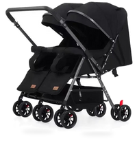 HKM-4797779 Luxury Twin Baby Stroller with Be-Directional Foldable Design for Two Children