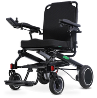 HKM-3338707 Folding Electric Wheelchair Dual 250W Motors 24V 24Ah Battery 12.4 Mile Range 330 lb Capacity Aluminum Frame