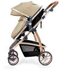 HKM-960467 3 in 1 Foldable Aluminium Alloy Stroller with Car Seat - Lightweight Travel Pram for Newborns