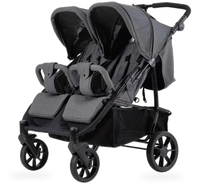 HKM-4699475 2-in-1 Luxury Twin Stroller with High Landscape Design, Aluminium Frame and Dual Baskets for Infants