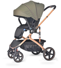 HKM-583059 Luxury 3-in-1 Foldable Travel Baby Stroller with Car Seat and Bassinet Functionality