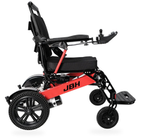 HKM-1176019 Compact Folding Electric Wheelchair Dual 250W Motors 24V 24Ah Battery 12.4 Mile Range 265 lb Capacity Aluminum
