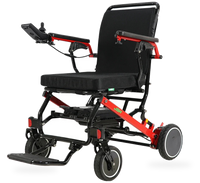 HKM-5468627 Light Folding Electric Wheelchair Dual 250W Motors 24V 24Ah Battery 12.4 Mile Range 265 lb Capacity Aluminum