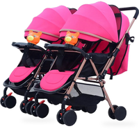 HKM-4961619 Twins Baby Stroller Set for Kids - Dual Reborn Baby Push Pram