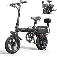 HKM-0178771 48V 500W Folding Electric Commuter Bike, 22 mph Top Speed, Dual Disc Brakes, 48 mi PAS Range, 220 lb Load