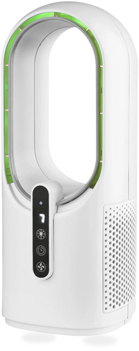HKM-737683 Bladeless Tower Fan with Type-C Recharge, Night Light and Multiple Speed Settings