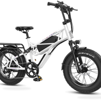 HKM-9883859 32 mph 1200 W Electric Fat Tire Bike, 48 V 20 Ah 960 Wh Battery, 7-Speed Shimano, Kenda 20 x 4.0 in Tires