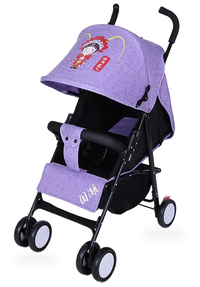HKM-436179 Lightweight 2-in-1 Foldable Linen Baby Stroller with Safety Features and Soft Seat for 0-36 Months