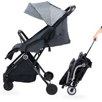 HKM-877971 Lightweight Folding Red Stroller for Toddlers with 4 Wheels and Comfortable Design