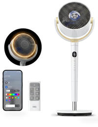 HKM-4705619 120° Omni-Directional Oscillating Pedestal Fan with Remote, 9 Speeds 6 Modes 20dB Noise Level 8-Hour Timer RGB Light