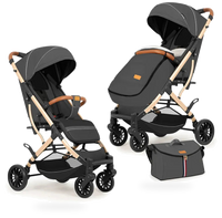 HKM-941203 Compact Lightweight Baby Stroller with Carbon Steel Frame, One-Hand Foldable Design for Travel