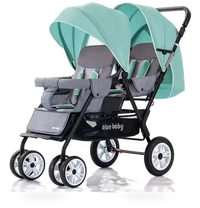 HKM-4732243 3 in 1 Foldable Twin Baby Stroller for Infants 0-3 Years - European Design