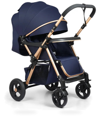 HKM-482451 Lightweight Reversible Handle Baby Stroller with Canopy and Large Storage Basket