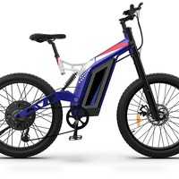 HKM-9195731 48V 20Ah Electric Full-Suspension Mountain Bike, 750W Rear Hub Motor, 28 mph Top Speed, 26 x 4.0 in Fat Tires