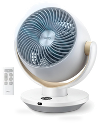 HKM-4443475 11 Inch Table Fan with Remote, 4 Speeds 90° Oscillation 120° Tilt 25dB Quiet Operation 8H Timer 65ft Airflow