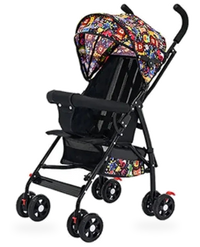 HKM-074579 Compact Stroller with Storage Frame and Integrated Cup Holder for Effortless Mobility