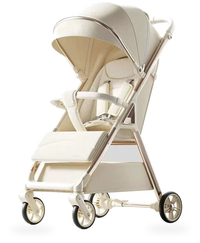 HKM-042963 Durable Aluminium Baby Stroller with Anti-Tip Design and One-Click Fold Feature