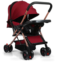 HKM-711827 Lightweight Foldable 3-in-1 Baby Stroller with Two-Way Configuration, Portable Travel Design