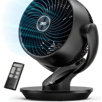 HKM-4377939 13-Inch Oscillating Table Air Circulator Fan with Remote, 120° Tilt Adjustment, 25dB Quiet Operation, 4 Speed Settings, 75ft Airflow