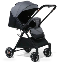 HKM-646291 Luxury Foldable Two-Way Baby Stroller Travel System - Lightweight Pushchair for Infants and Toddlers