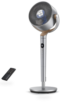 HKM-4050259 Smart Fan, 120°+105° Omni-directional Oscillation 20dB Quiet Pedestal Fan 8 Speeds 6 Modes Adjustable Height 37-43