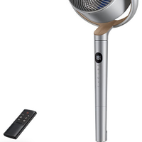 HKM-4115795 120° Omni-directional Oscillating Pedestal Fan, Remote Control, Adjustable Height, 8 Speeds, 40 Inch, Silver