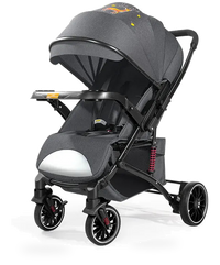 HKM-335571 Lightweight Foldable Baby Stroller with Dinner Plate Tray – Comfortable Luxury Pram for Infants