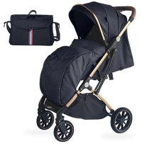 HKM-026003 Lightweight 3-in-1 Baby Stroller with Folding Design for Newborns - Travel Trolley Pushchair Pram