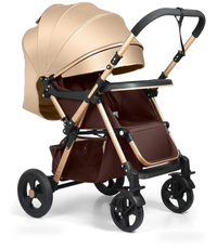 HKM-515219 Luxury Reversible Handle Lightweight Baby Stroller with Iron Frame for Travel
