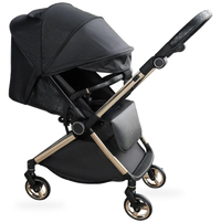 HKM-336723 Lightweight Aluminium Frame Baby Stroller, One-Hand Foldable Pushchair with Canopy