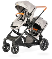 HKM-4535635 Lightweight Side-by-Side Double Stroller with Individual Recline and Easy Fold Mechanism
