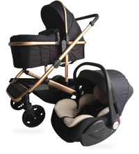 HKM-731091 4-in-1 High One Handed Folding Baby Stroller with Safety Seat