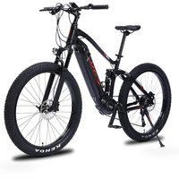 HKM-3750483 48 V 14 Ah 500 W Electric Bike, 20 mph Top Speed, 9-Speed Shimano, 27.5 x 2.25 in Tires, Hydraulic Disc Brakes