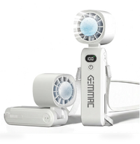 HKM-5524819 Portable Handheld Turbo Fan with Ice Cooling, 5-in-1 Design 5 Speeds 13000RPM 5000mAh Rechargeable Battery