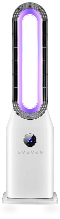 HKM-541075 Bladeless 2000W Electric Fan Heater with Night Light for Home Office Use for Home and Office Quiet Cooling Comfort