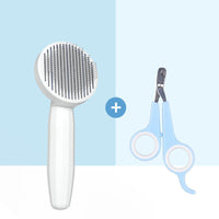 HKM-513811 Cat Hair Cleaning Comb Brush - ABS, PP, TPE, Stainless Steel, 191x77mm