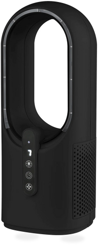 HKM-737683 Bladeless Tower Fan with Type-C Recharge, Night Light and Multiple Speed Settings
