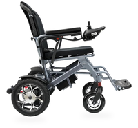 HKM-9499091 Light Folding Electric Wheelchair Dual 250W Motors 24V 12Ah Battery 12.4 Mile Range 330 lb Capacity Aluminum