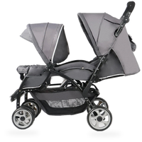 HKM-4240723 Lightweight Foldable Double Seat Baby Stroller for 0-3 Years, 3-in-1 High Landscape Design