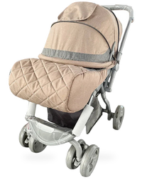 HKM-829395 3-in-1 Foldable Baby Pram with Iron and Metal Frame for Ages 0-3 Years, Includes Foot Covers