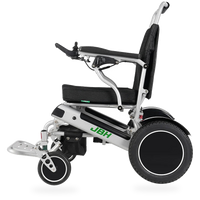 HKM-5337555 Folding Electric Wheelchair Dual 250W Motors 24V 12Ah Battery 12.4 Mile Range 265 lb Capacity Aluminum Frame